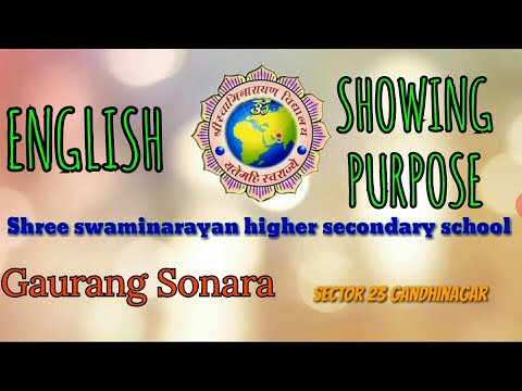 English Grammar Function :: PURPOSE  |  By GAURANG SONARA