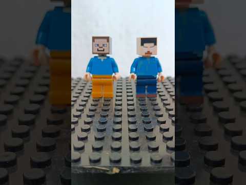 Level 1 VS Level 999 LEGO Steve #lego #minecraft