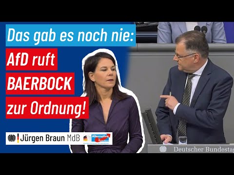 Das gab es noch nie: AfD ruft BAERBOCK zur Ordnung!
