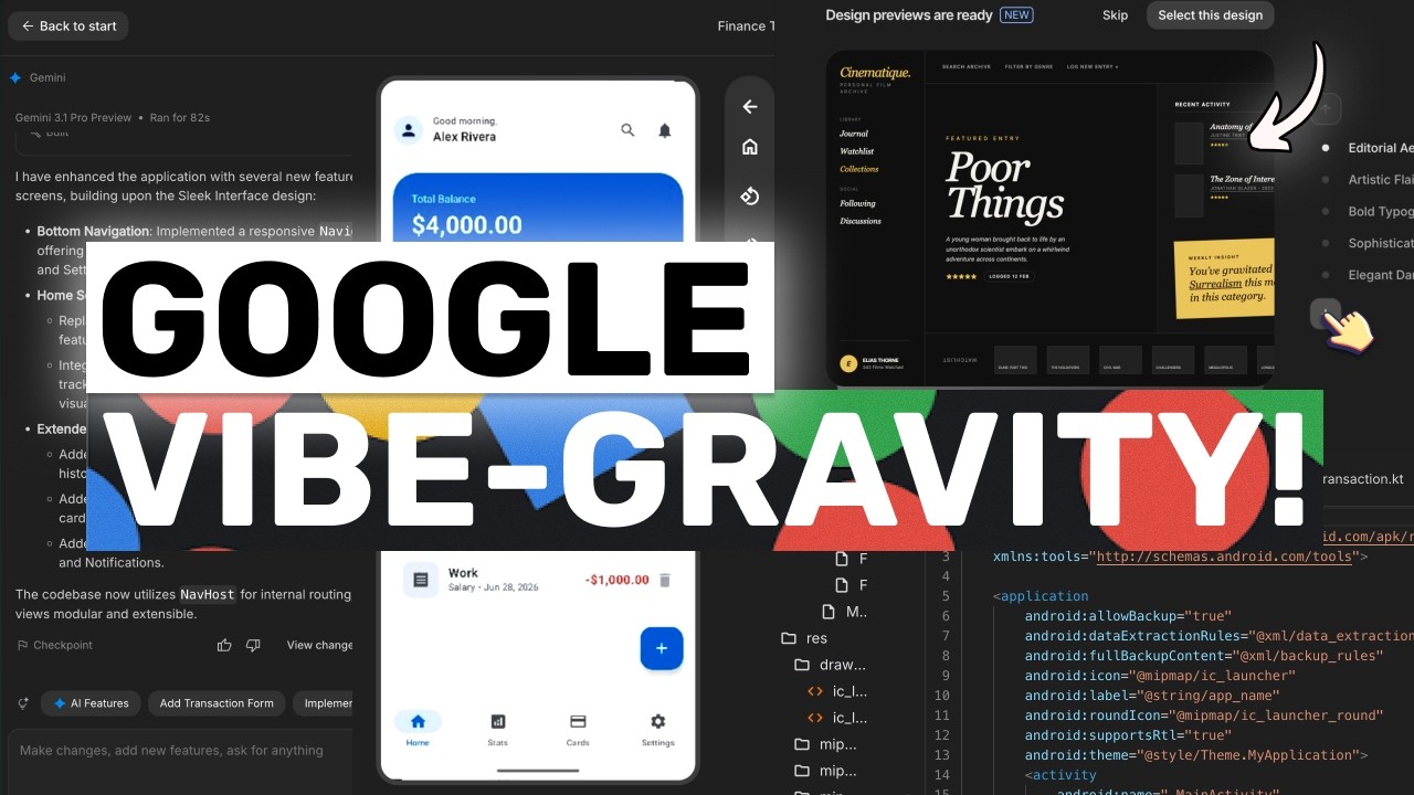 Google AI Studio Vibe-gravity (VIBE CODER 2.0): FREE & BEST!