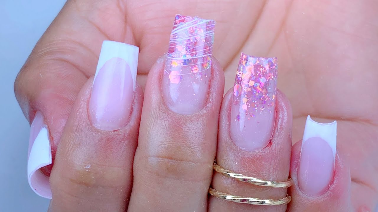 Passo a passo gel na tips com decoração rápida e fácil encapsulada