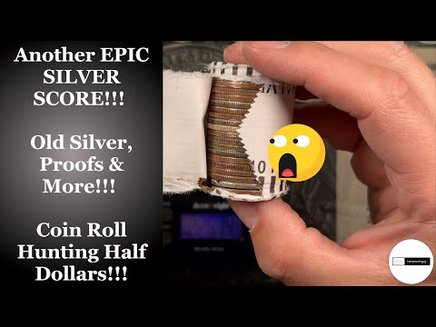 Another EPIC SILVER SCORE!!! Old Silver, Proofs & More!!! Coin Roll Hunting Half Dollars!!!