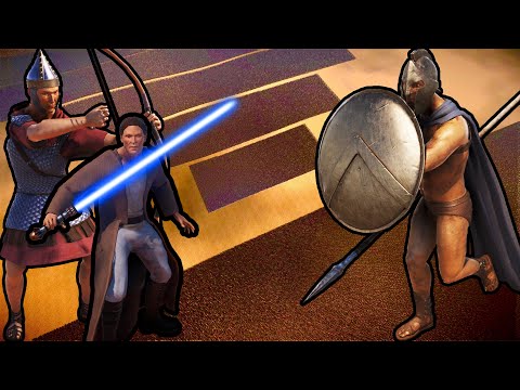 20 MILLION SPARTANS vs 150,000 JEDI KNIGHTS + 200,000 ROMAN ARCHERS | UEBS 2