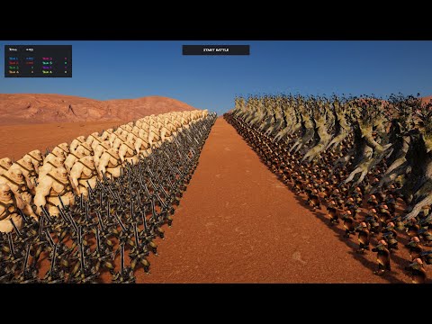 2055 Oak Trees & Dwarf Slayers vs 2000 Ogres & Orc Destroyers - Epic Fantasy Battle Simulator