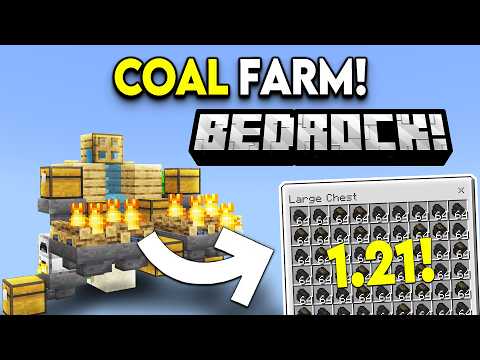 NUOVA MIGLIORE FATTORIA DI CARBONE in Minecraft Bedrock MCPE Consoles 1.21!