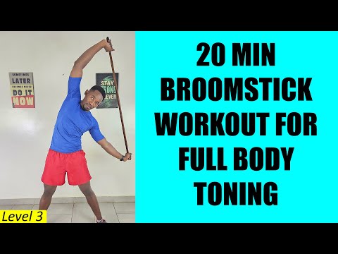 20 Minute FULL BODY BROOMSTICK WORKOUT to Sculpt Your Dream Body