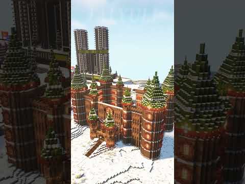EPIC Gingerbread Castle Build in Minecraft! 😱🏰 #shorts