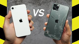 Apple iPhone SE (2020) vs Apple iPhone 11 Pro Max Drop Test!