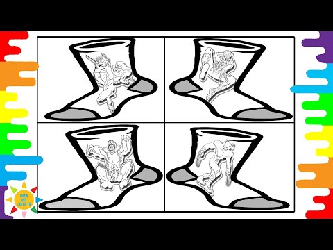 SUPERHEROES on SOCKS Coloring Pages| SOCKES Coloring|Electro-Light&Shiah Maisel-Letter[NCS Release]