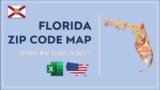 Florida Zip Code Map in Excel - Zip Codes List and Population Map