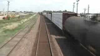 preview picture of video 'Empire Builder westbnd -Arrive past Freight Malta 2008-07-02'