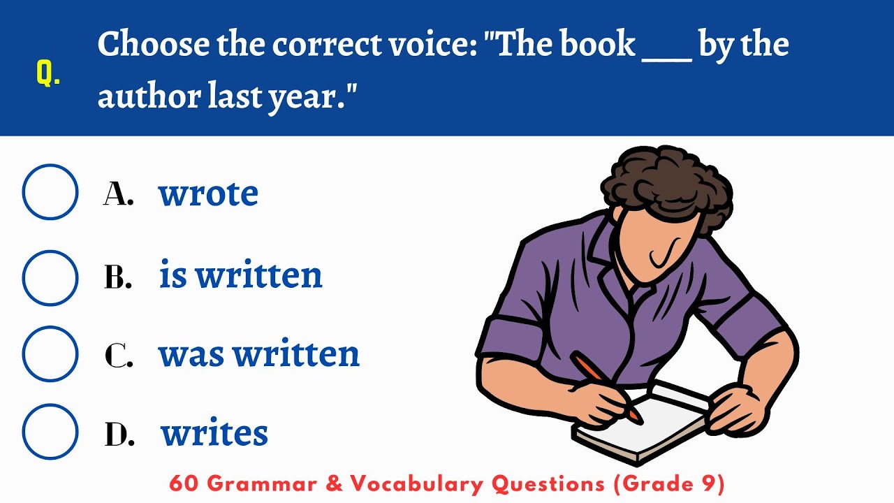 Challenge Yourself! 60 Grammar & Vocabulary Questions (Grade 9) | High School English Grammar Test