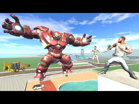 Hulk Buster Enters Franklin City - INDIAN BIKES DRIVING 3D