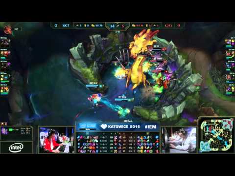 Epic baron steal by SKT Blank (3vs5) | SKT vs QG | IEM Katowice