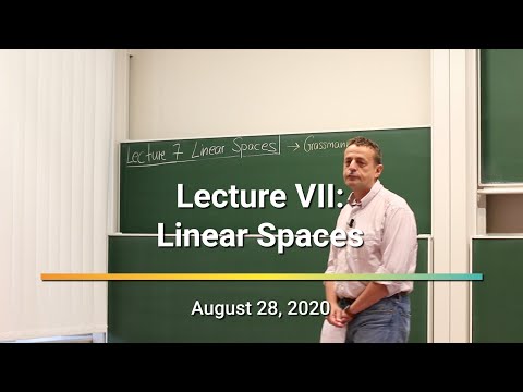 Tropical Geometry - Lecture 7 - Linear Spaces | Bernd Sturmfels