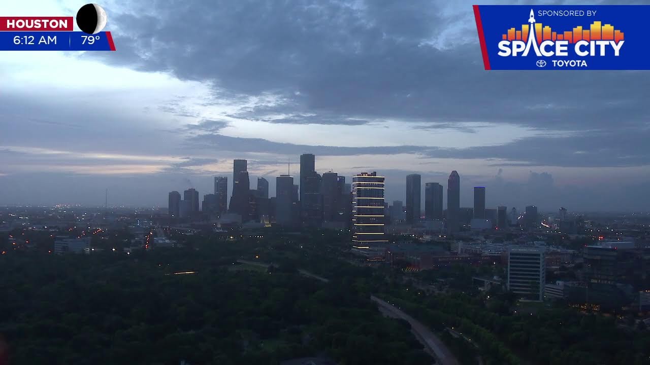 Live webcam view of Houston Skyline over Buffalo Bayou Park