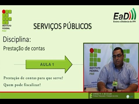 Serviços Públicos - Prestação de contas - Aula I