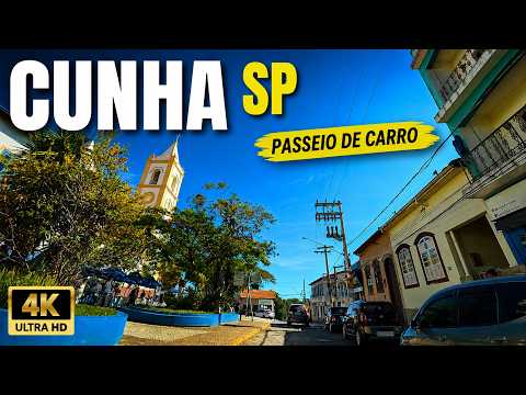 CUNHA SP | Dirigindo pelo Centro e Conhecendo a Cidade | 4K