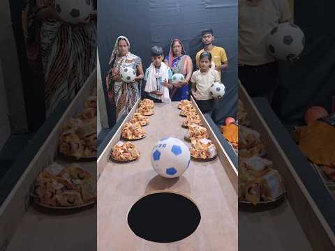 Best Family the Collor ball roll amazing game collect Football win parle G fun challenge737 #shorts