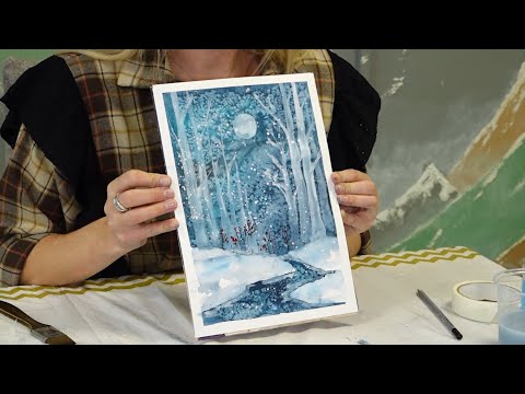 "Игры узоров" - создаём импровизационный пейзаж акварельными красками (Бийское телевидение)