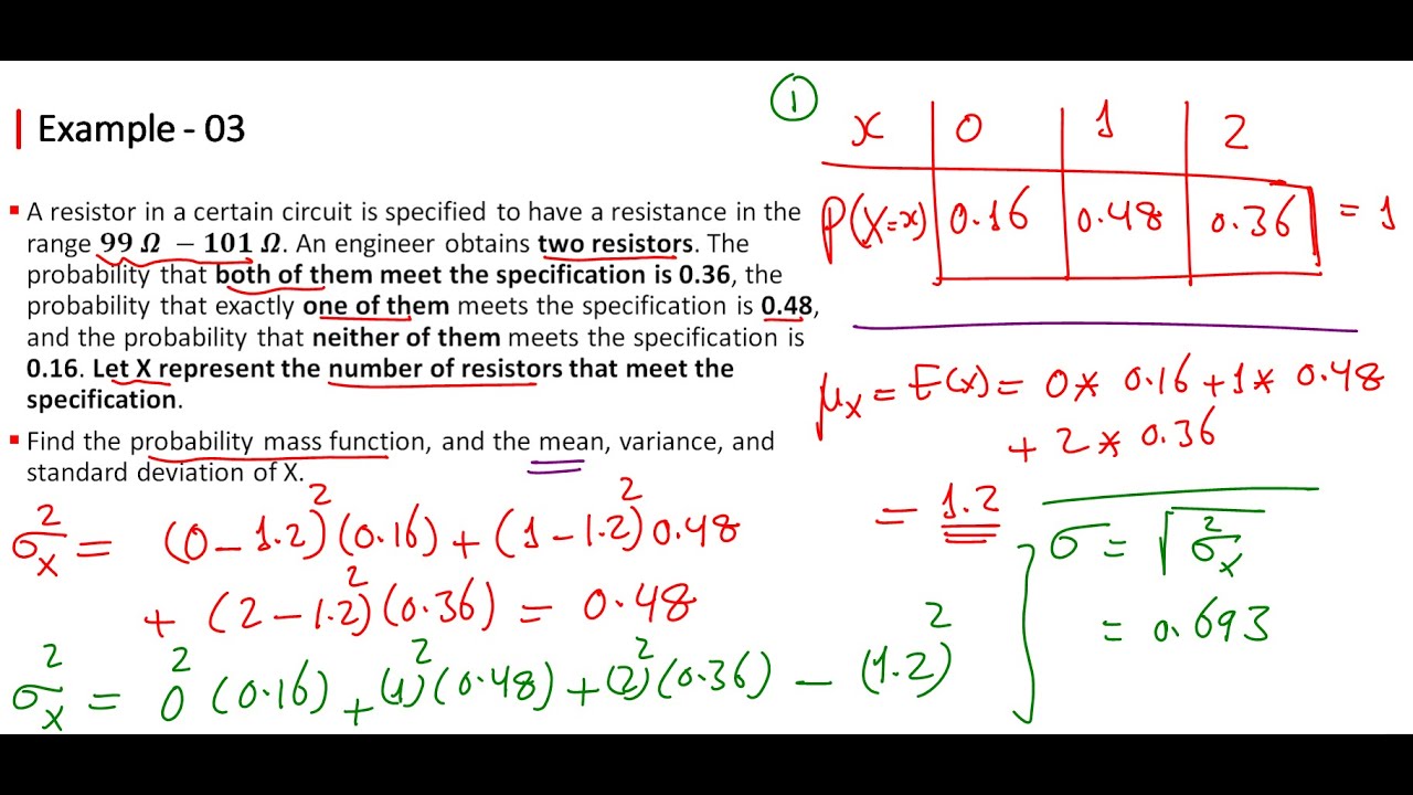 📊 Discrete Random Variable - Examples of Mean and Variance 📈