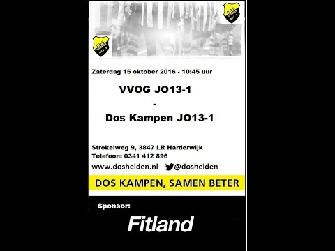 Doshelden Kampen: 15-10-2016 VVOG JO13-1 - Dos Kampen JO13-1 (5-1)