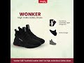 Wonker 6287 Synthetic Leather Steel Toe High Ankle Black Work Safety Shoes, Size: 8