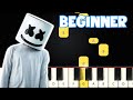 Happier - Marshmello ft Bastille | Beginner Piano Tutorial | Easy Piano