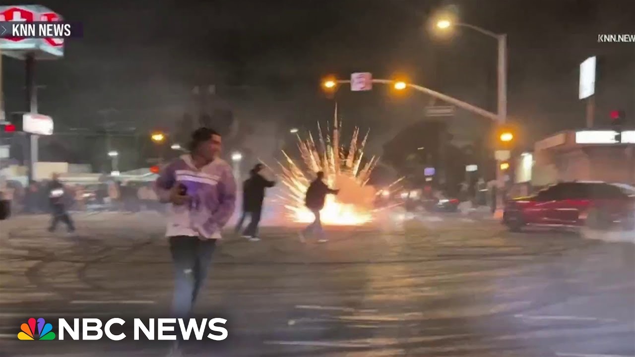 Video: L.A. street takeover in Bellflower leads to A-Z Market liquor store looting