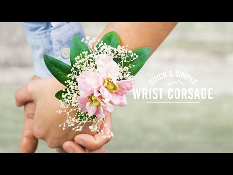 DIY Elastic Wrist Corsage | Quick and Simple