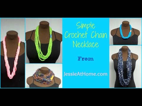Simple Chain Stitch Necklace ~ Free Crochet Pattern