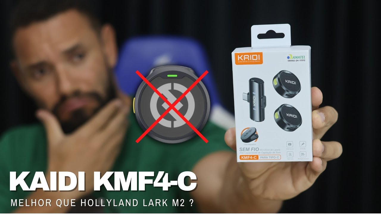 MICROFONE LAPELA SEM FIO KAIDI KMF4 COPIA DO HOLLYLAND LARK M2. VALE A PENA ?