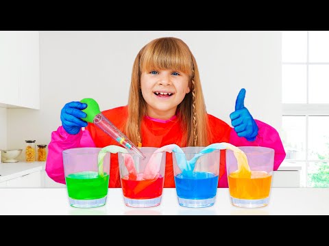 Diana và Roma làm các thí nghiệm với màu sắc