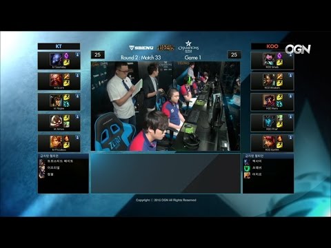 KT vs KOO Game 1 Highlights - KT ROLSTER vs KOO TIGERS - Week 11 LCK Champions Korea Summer 2015