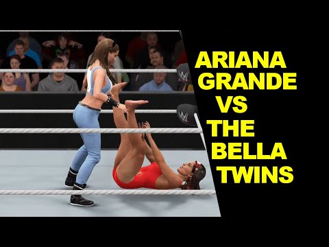 WWE 2K17 Ariana Grande vs Bella Twins - 2 on 1