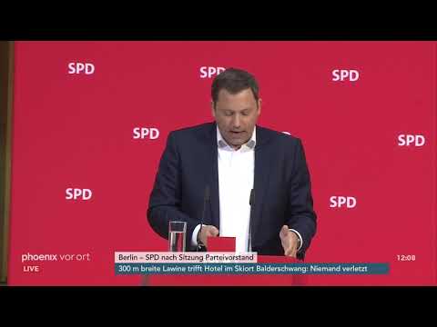 Pressekonferenz zur SPD-Gremiensitzung mit Lars Klingbeil am 14.01.19