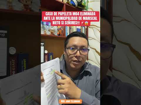 Papeleta M04 eliminada ante la Municipalidad de Mariscal nieto - Moquegua 🚨🔥 #papeletas