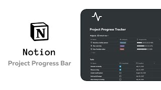  - Manage your projects in Notion with this Project Progress Tracker