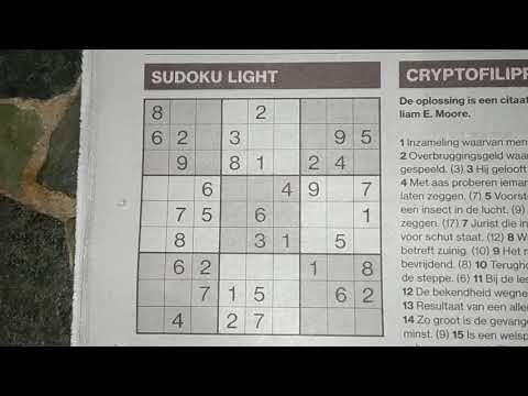 Guide for a Light Sudoku puzzle (with a PDF file) 05-17-2019 part 1 of 2