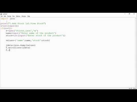 Python Stock Management Program Using Json