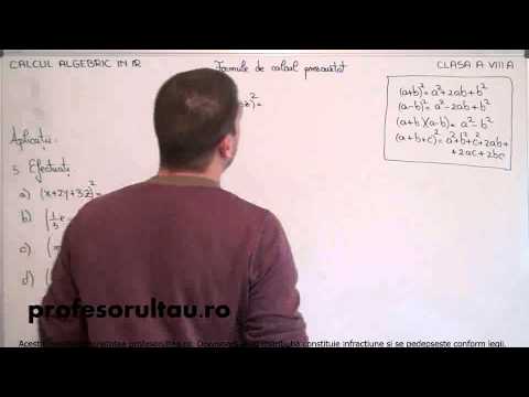 formule calcul algebric - profesorultau.ro