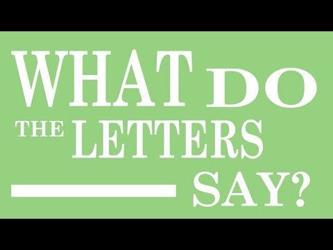 What Do The Letters Say