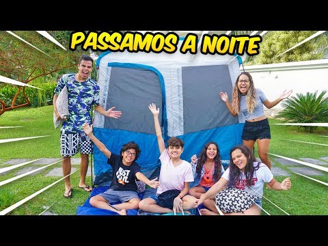 ACAMPAMOS FORA DE CASA COM AS CRIANÇAS! - *DEU RUIM*