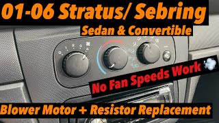 Dodge Stratus/ Chrysler Sebring - Blower Motor And Resistor Replacement With New Connector