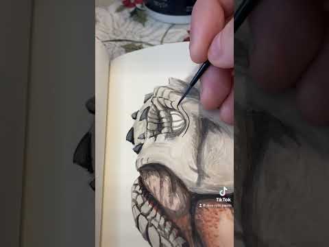 Art Advent Calendar - Indominus Rex - Dinosaur Painting