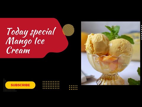 Mango 🥭 Ice cream Recipe By Azra [Only 3 Ingredients]
