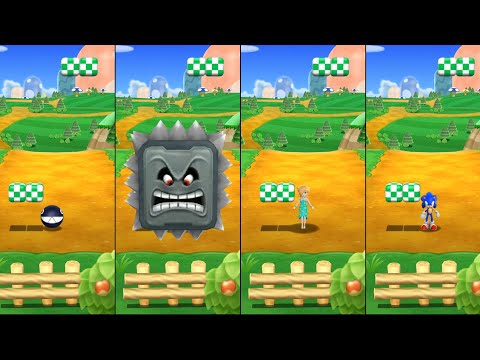 Mario Party 9 - Minigames - Chain Chomp Vs Thwomp Vs Rosalina Vs Sonic (Master Com)