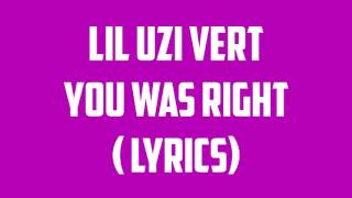 You Was Right Lyrics