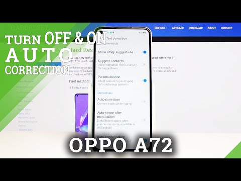 How to Enter Text Correction Options in Oppo A72  - Spell Checking Features