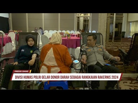 KEGIATAN SOSIAL DONOR DARAH DALAM RAKERNIS HUMAS POLRI 2024